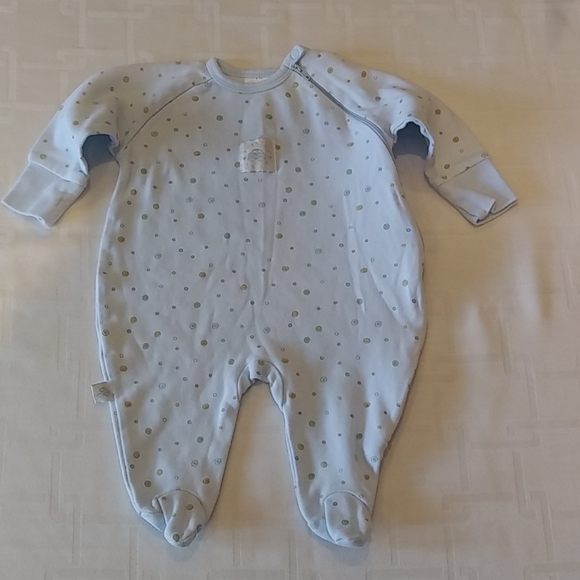 Kushies Baby Blue One Piece Sleeper - Picture 1 of 7